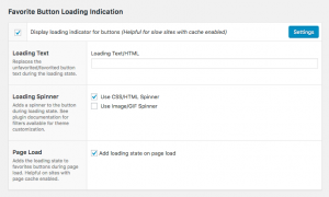 Favorites button loading indication